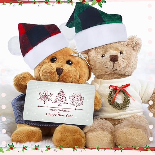 Vista 34 de Geyoga 8 piezas de mini sombreros y bufandas de Papá Noel, accesorios de Navidad, sombrero de gnomo pequeño para manualidades, bricolaje para Blanco