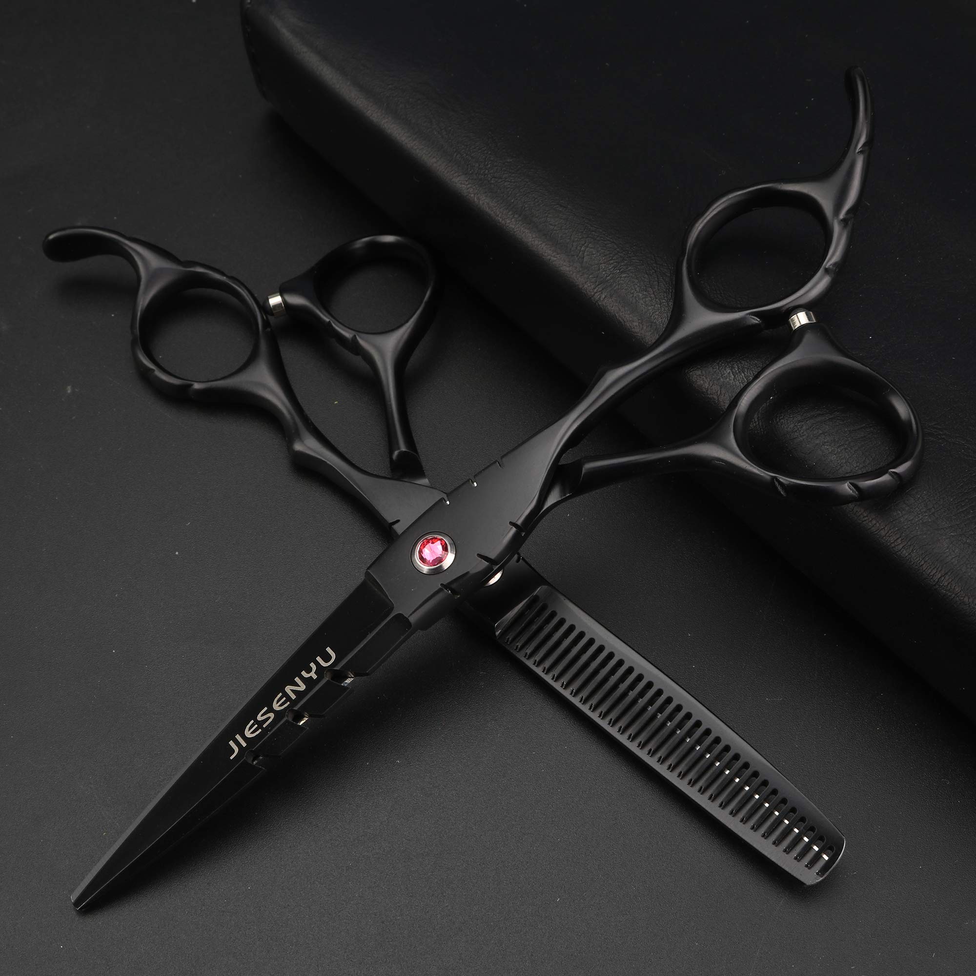 JIESENYU Friseurscheren-Set 6 Zoll – Profi-Schere, Effilierschere & Zubehör Für Salon Und Zuhause