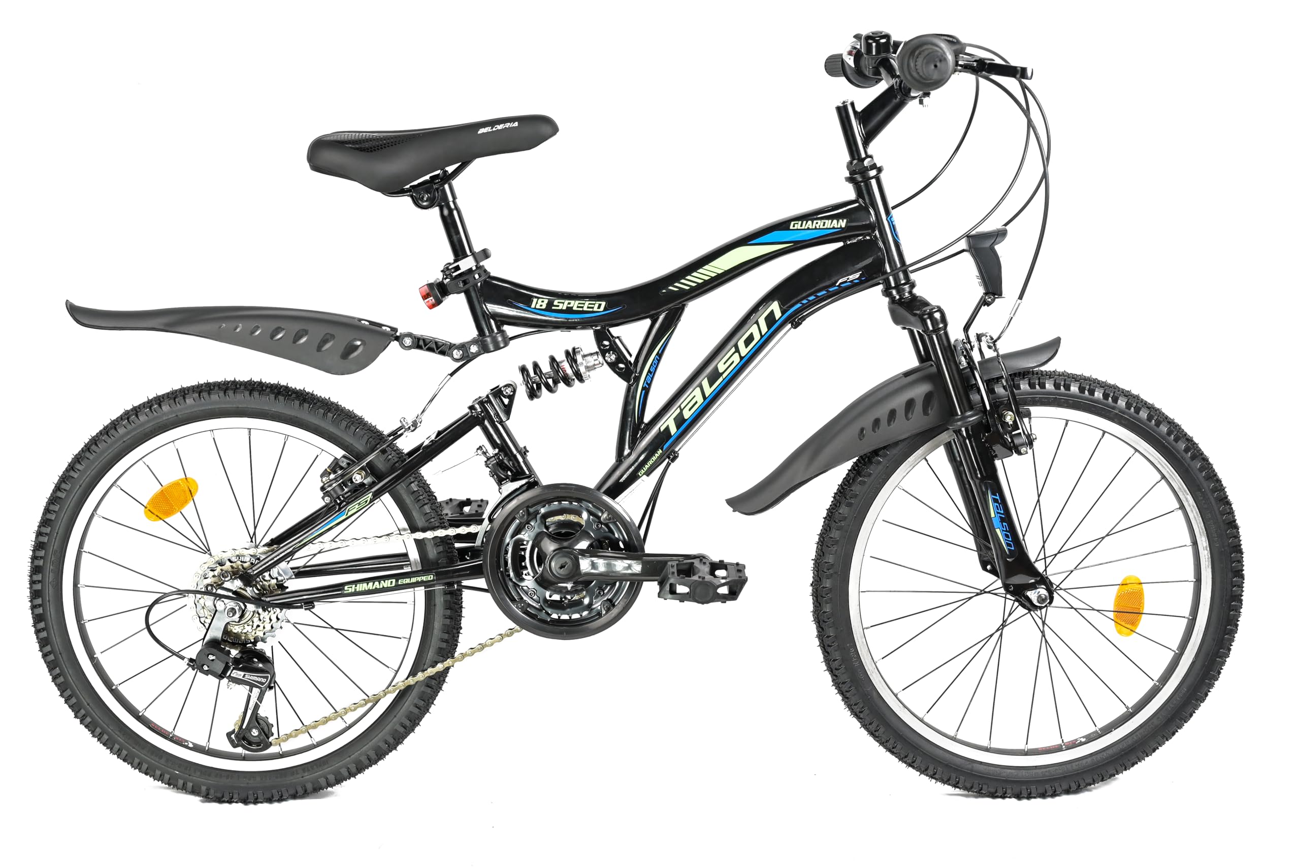 20 Zoll Guardian Kinderfahrrad MTB 18 Gang Shimano mit Beleuchtung nach StVZO Schwarz