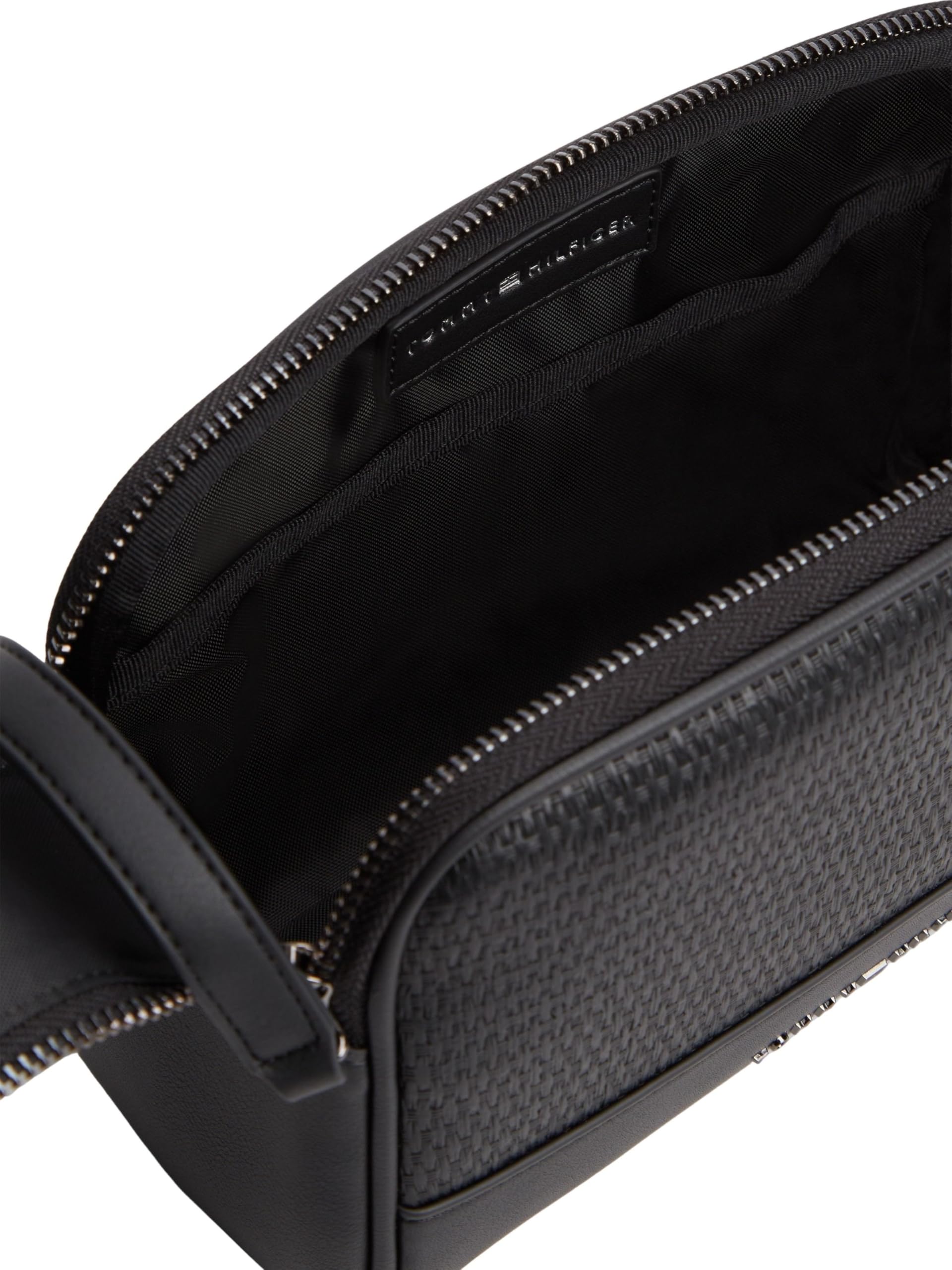 Tommy Hilfiger Uomo Beauty Case Woven con Logo, Nero (Black), Taglia Unica