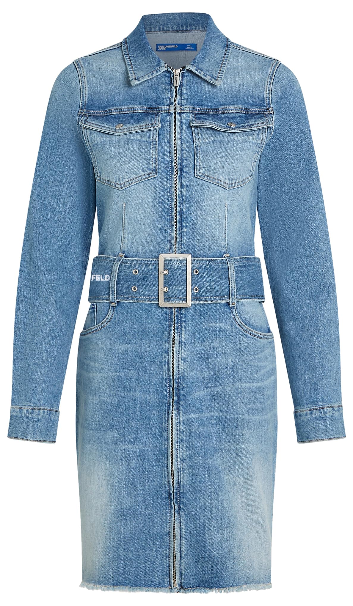 Karl Lagerfeld Jeans Damen Belted Denim Dress