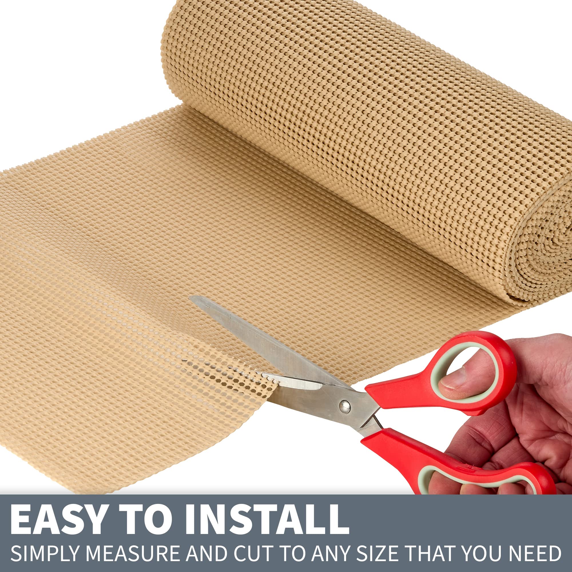 Revestimiento para cajones y gabinetes, 12 Pulgadas x 20 pies, Cortado a Medida, no Adhesivo, Duradero, Antideslizante, fácil instalación, Fuerte Agarre para Cocina, estantes y baño, Color