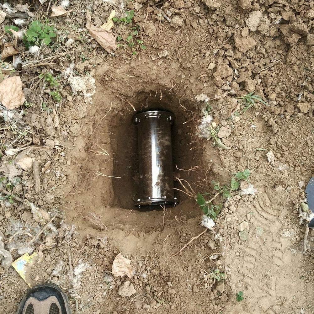 Time Capsule Container Verrouillage Étanche En Acier Inoxydable 34Cm