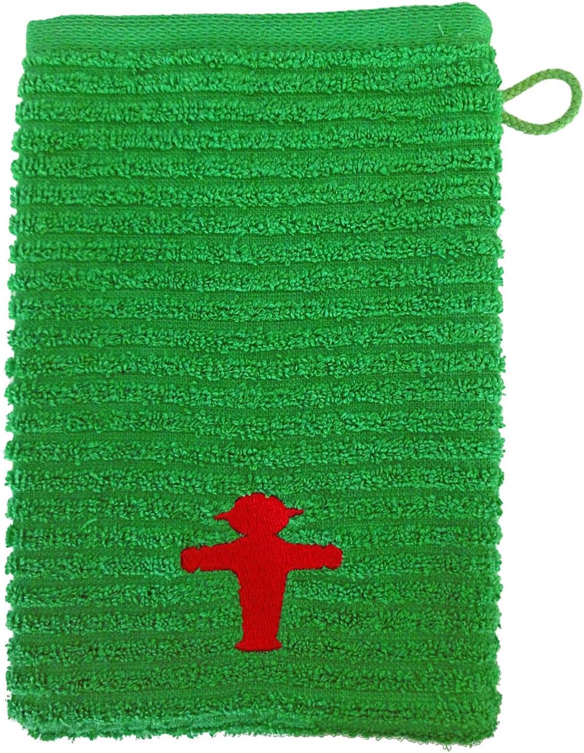 Ampelmann Face Cloth, Green, “Masseur” Stander, 6 x 7.8 in