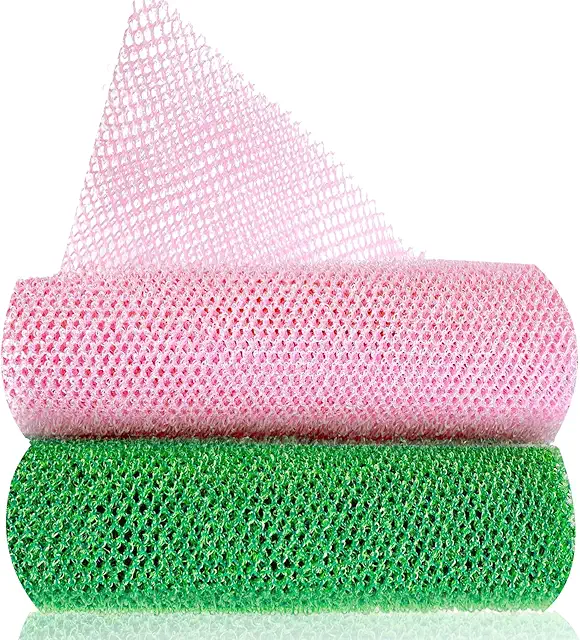 GEEHUA 2pcs African Net Sponge - Premium Body Scrubber for All Skin Types