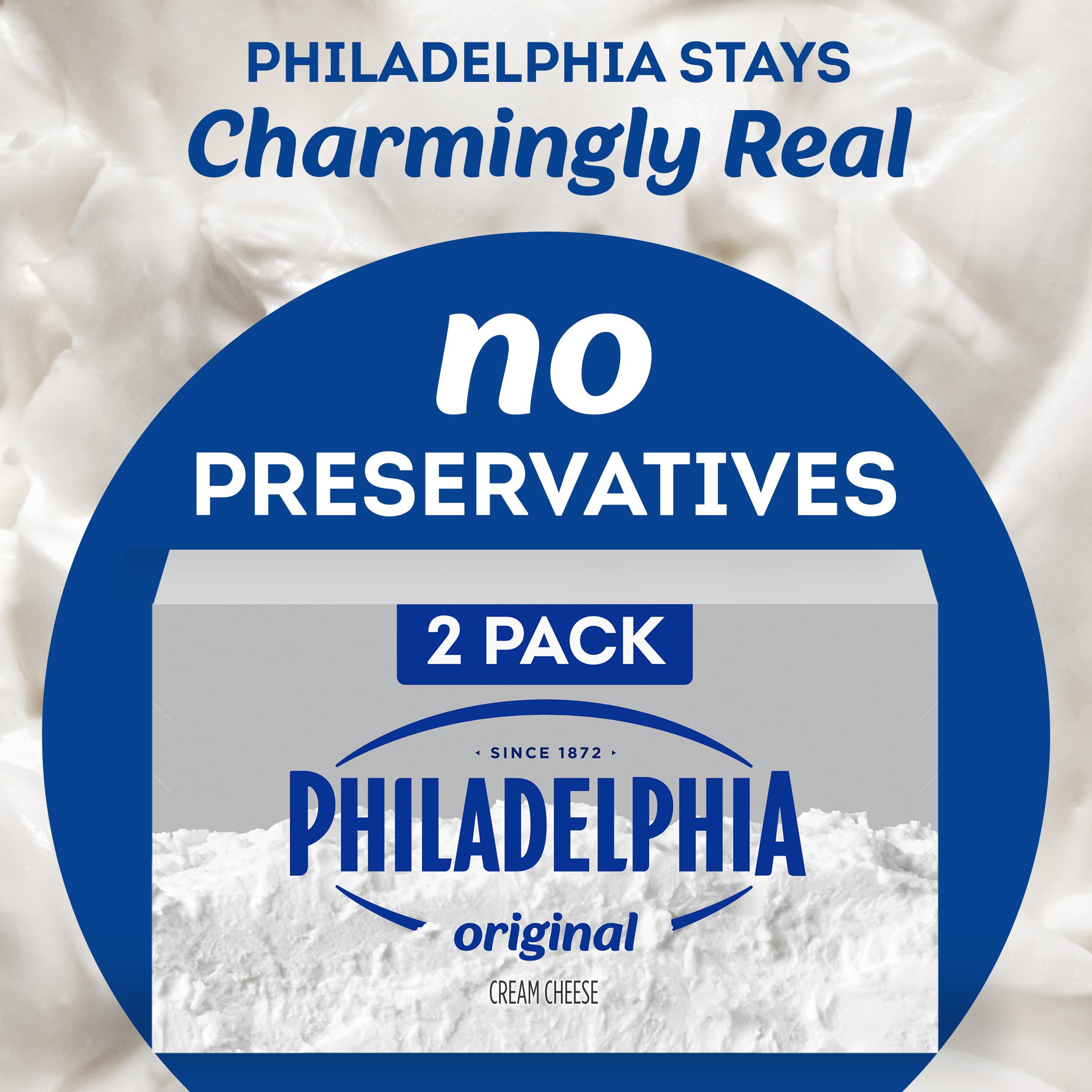 Philadelphia Cream Cheese 2 Blocks for Recipes and Baking Original No Artificial Preservatives Flavors or Dye 8 oz — view 4