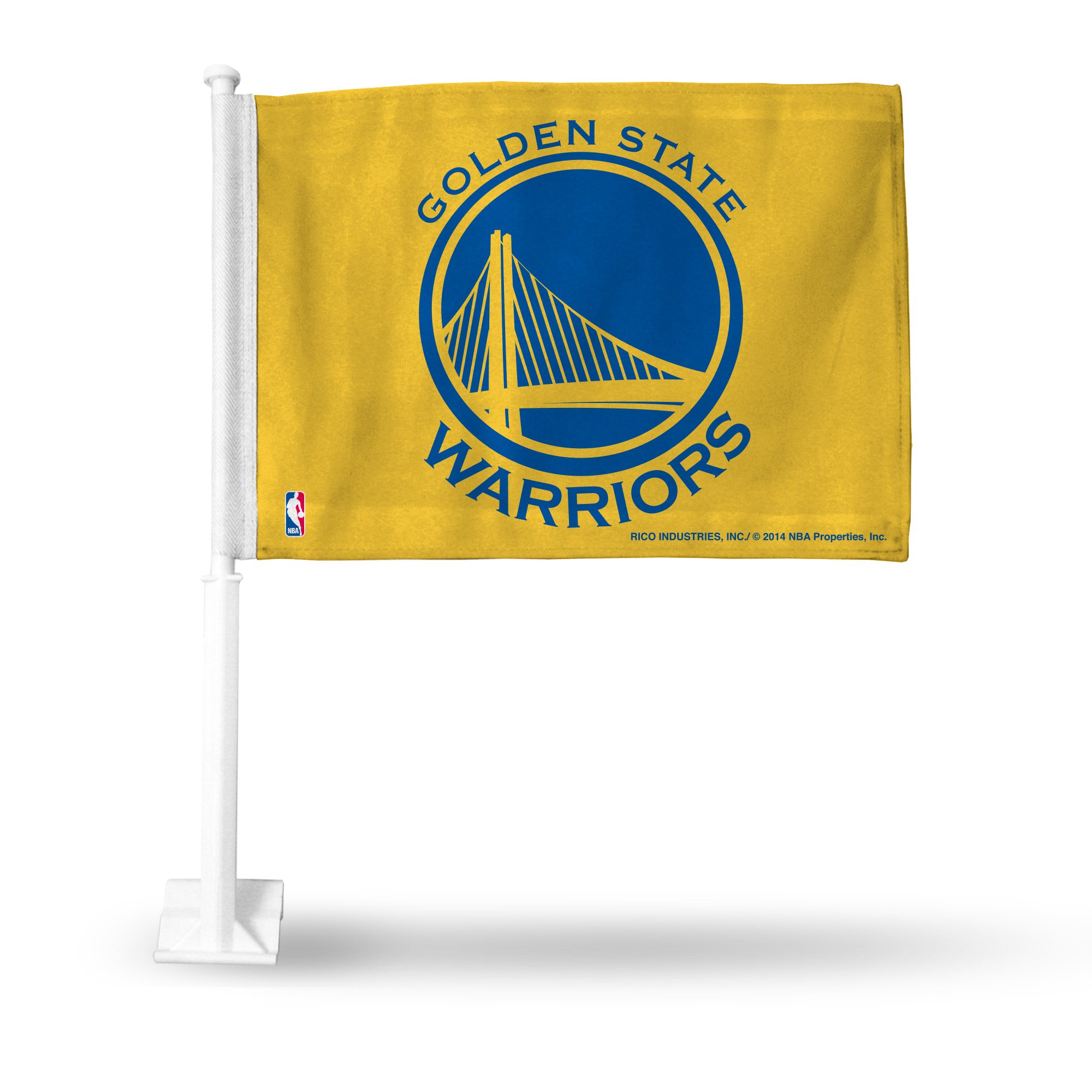 Rico Industries NBA Golden State Warriors Car Flag with included Pole