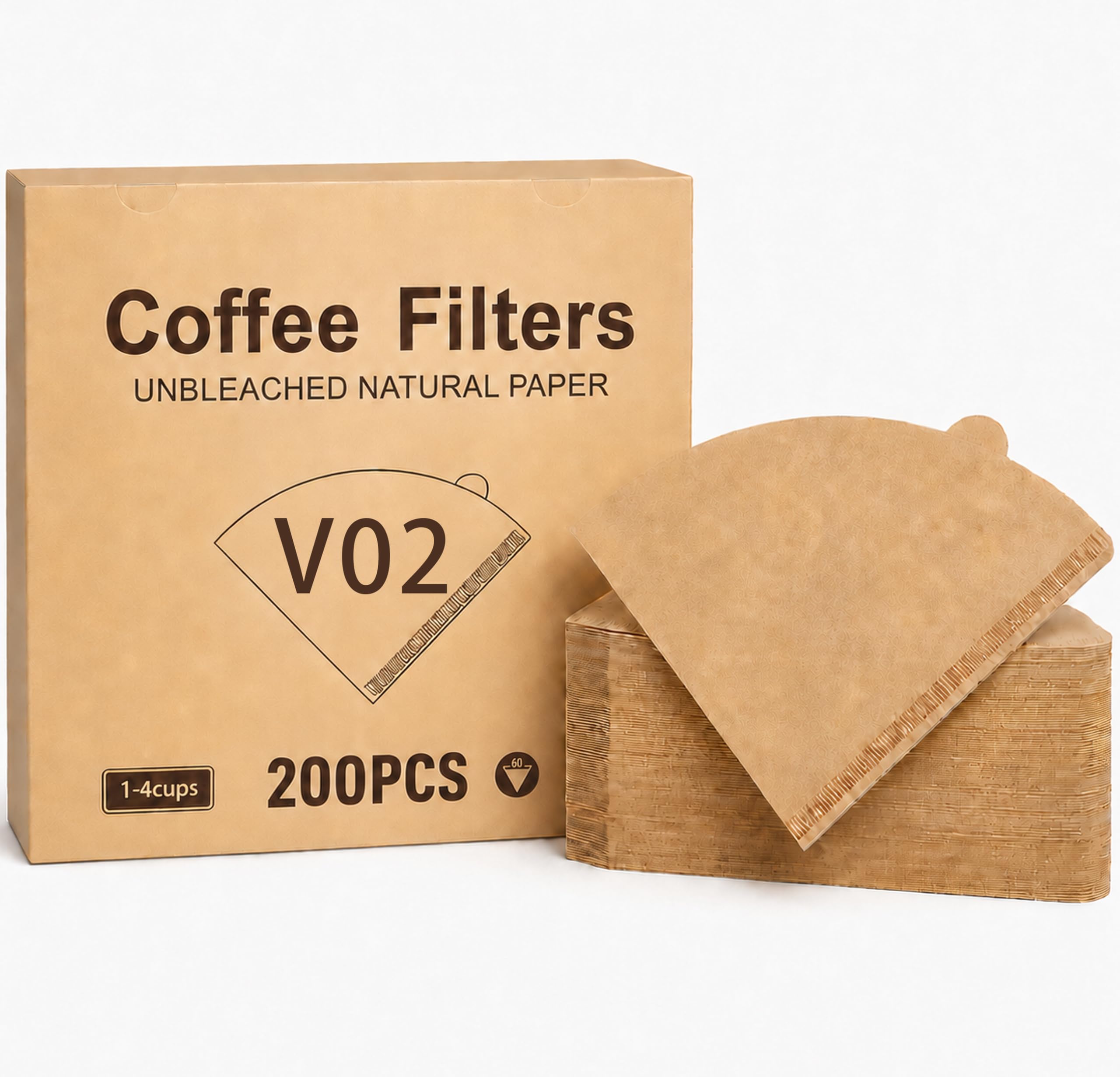 Filtros de café V60, 200 unidades desechables