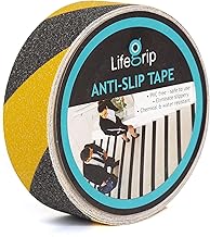 LifeGrip Anti-Slip Traction Tape, 2" x 60', Yellow/Black