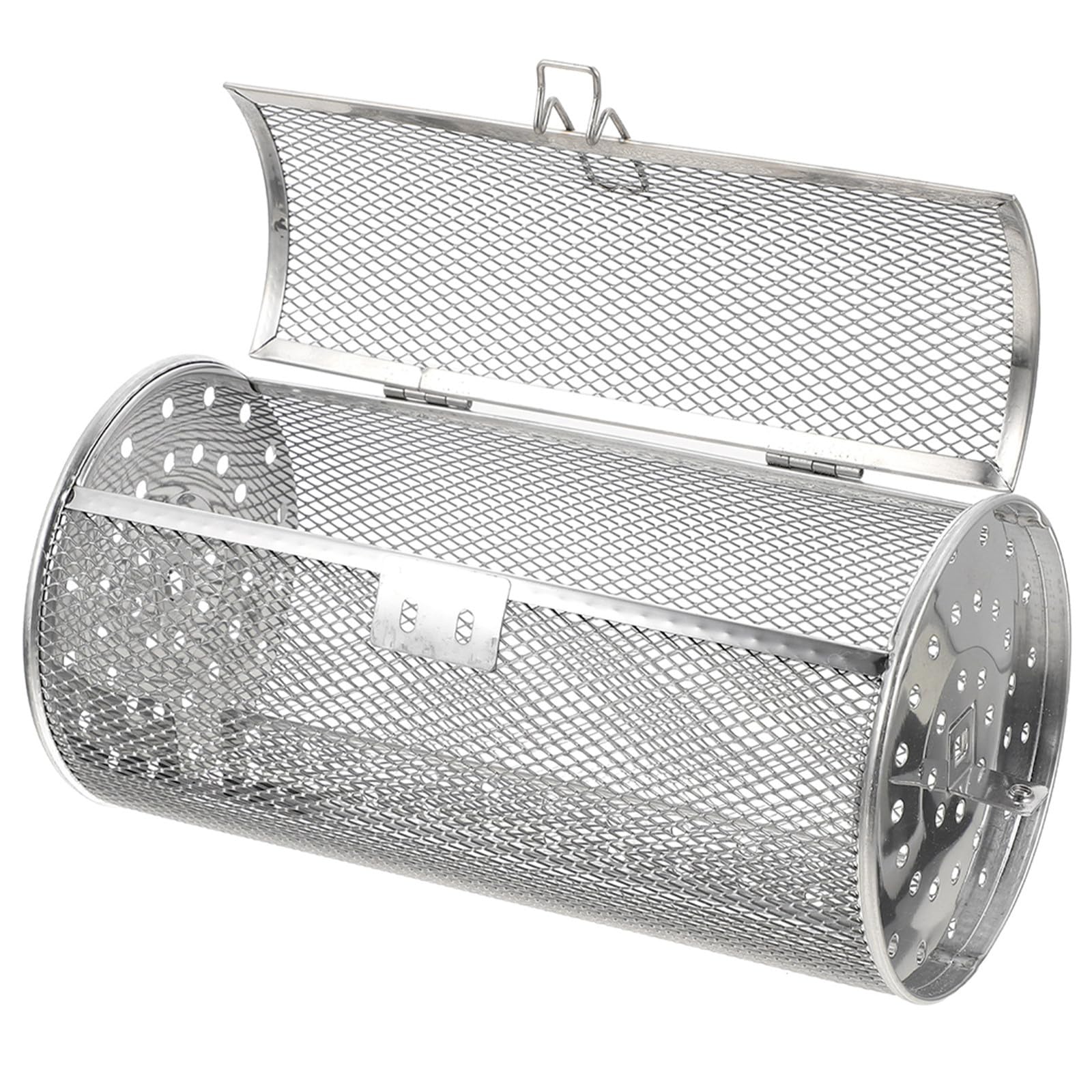 Panier à rôtisserie en acier inoxydable argenté pour la cuisson de frites au four