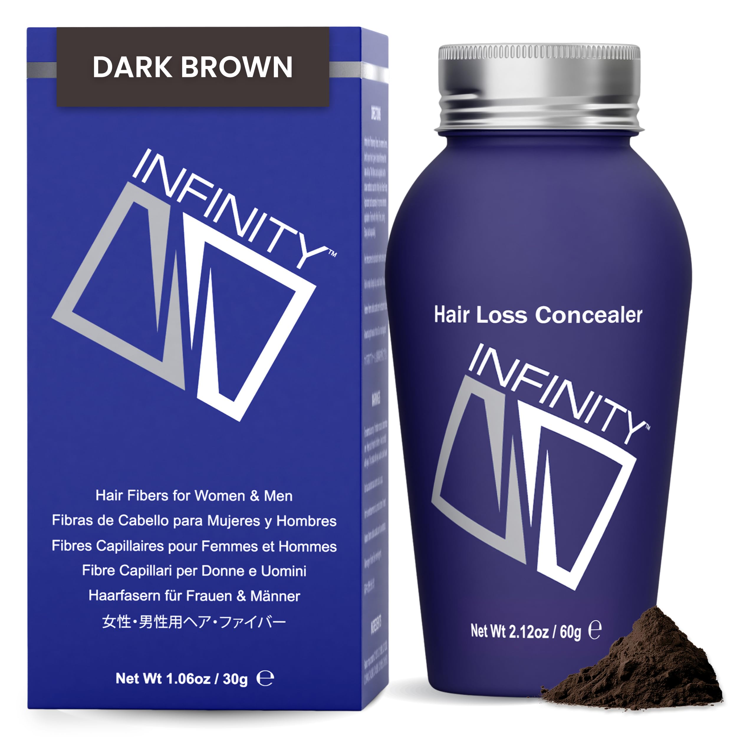 Hair Building Fibers, Dark Brown, 60g