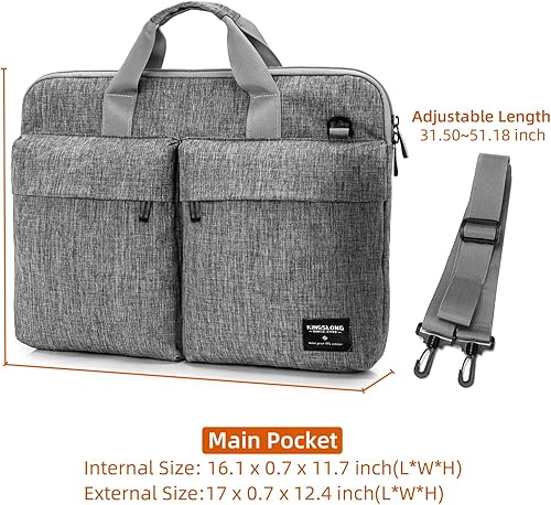 Miniatura 5 de KINGSLONG - Funda para laptop, bolso de mano de diseño ligero para transporte de computadora portátil, laptop, ultrabook adecuada para hombres y