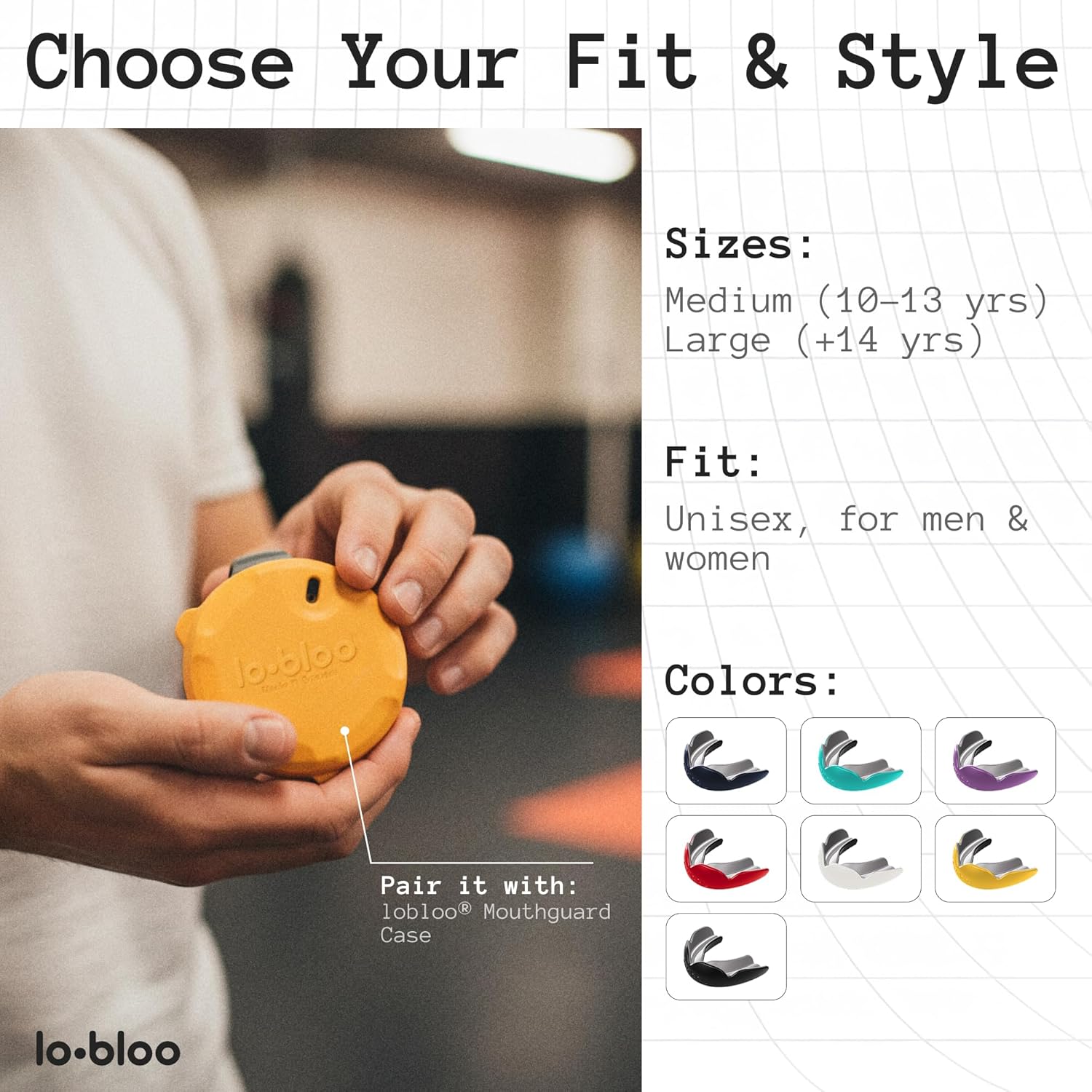 lobloo® PRO-FIT Sports Mouthguard – Ultra Slim 1mm | Dentist-Level Protection | Precision Vacuum-Fit | Oxygen Performance | MMA, Boxing, Football, Basketball. (Medium 10-13yrs, Orange)