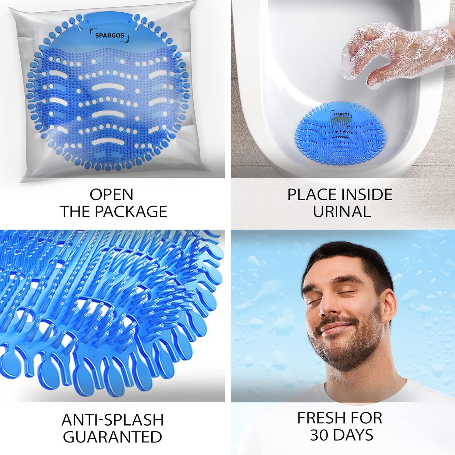 Buy Urinal Screen Deodorizer Mats (12 Pack) AntiSplash Toilet Smell