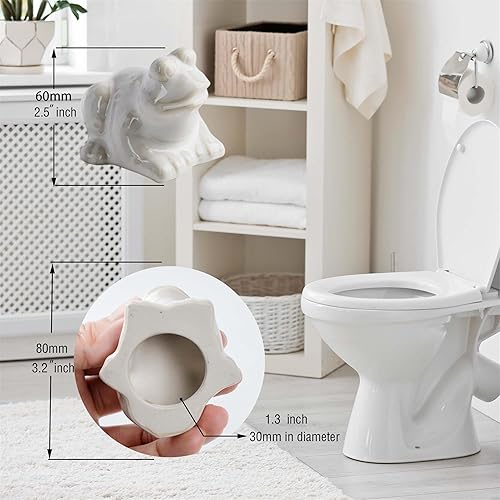 Miniatura 11 de Tapas de pernos de suelo de tortuga marina verde, tapas de cerámica para pernos de inodoro de tortuga marina, bonita decoración de baño, divertidos