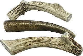 WhiteTail Naturals | 3 Pack Medium | Deer Antler Dog Chews | All Natural Organic Antlers for Dogs | Long Lasting Antler Bones for Dogs | Durable Antler Dog Toy