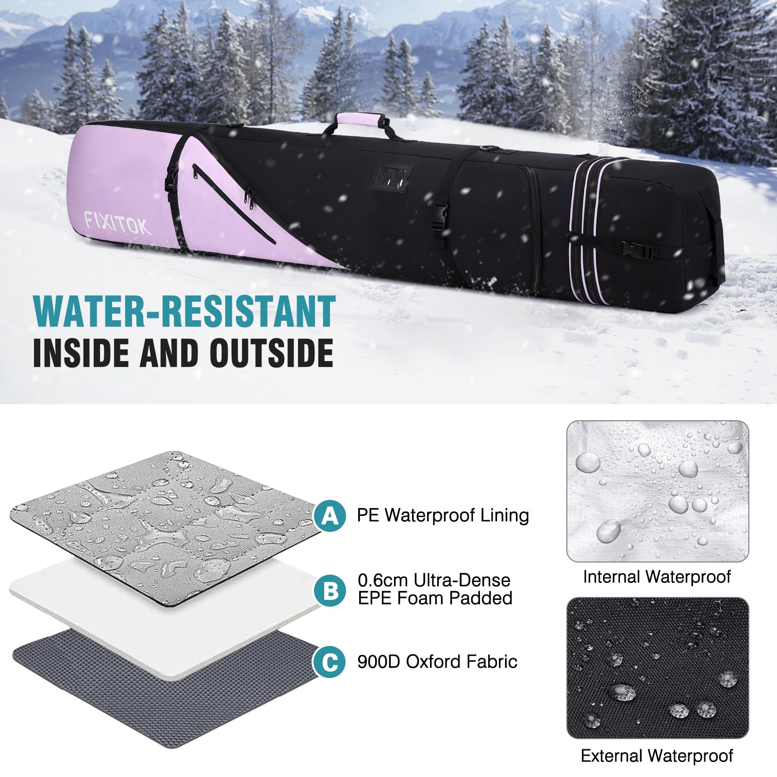 FIXITOK Bolsa de snowboard