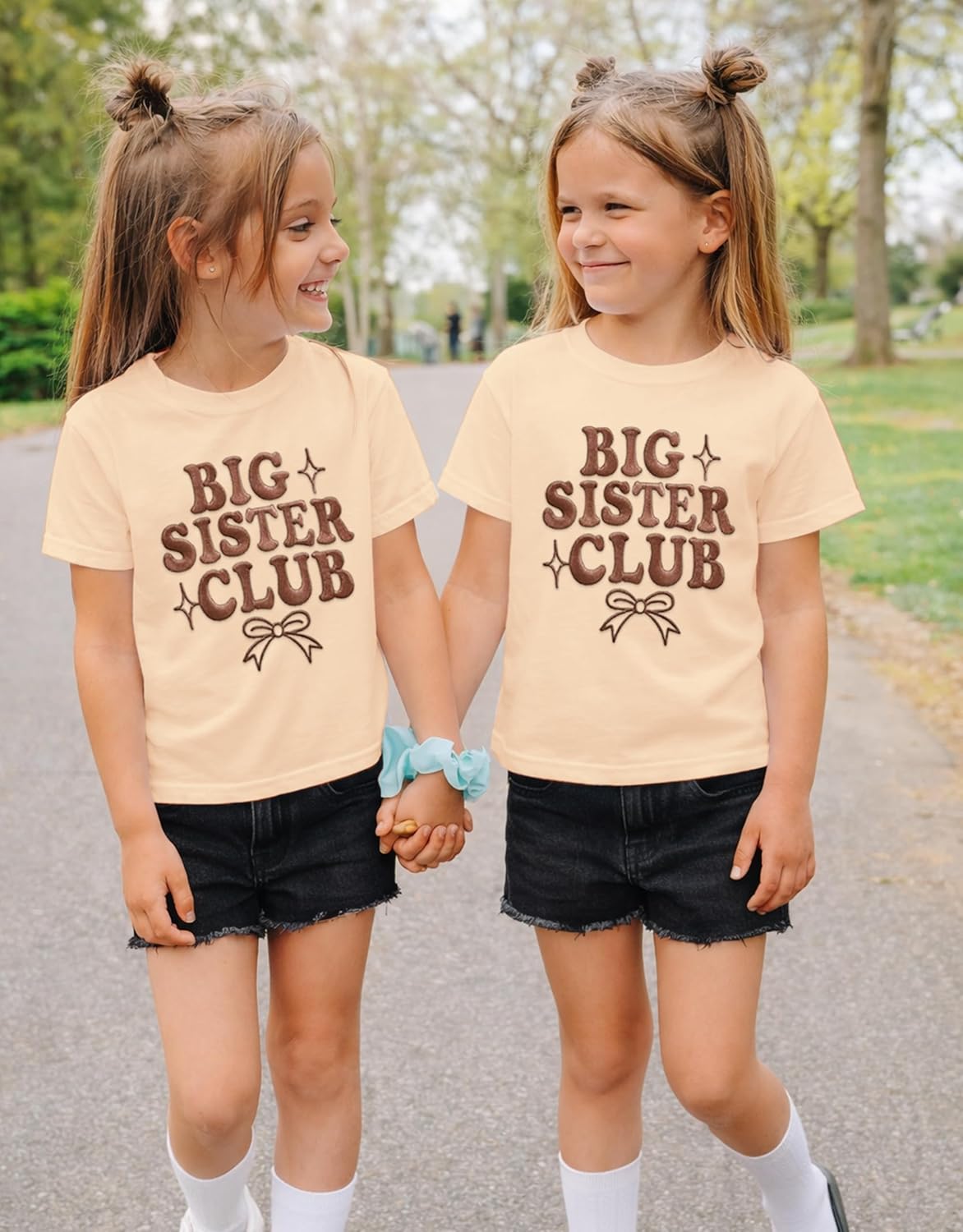 Big Sister Club Embroidery T-Shirt for Girls Toddler Baby Promoted to Sis Crewneck Tee Tops - Image 4