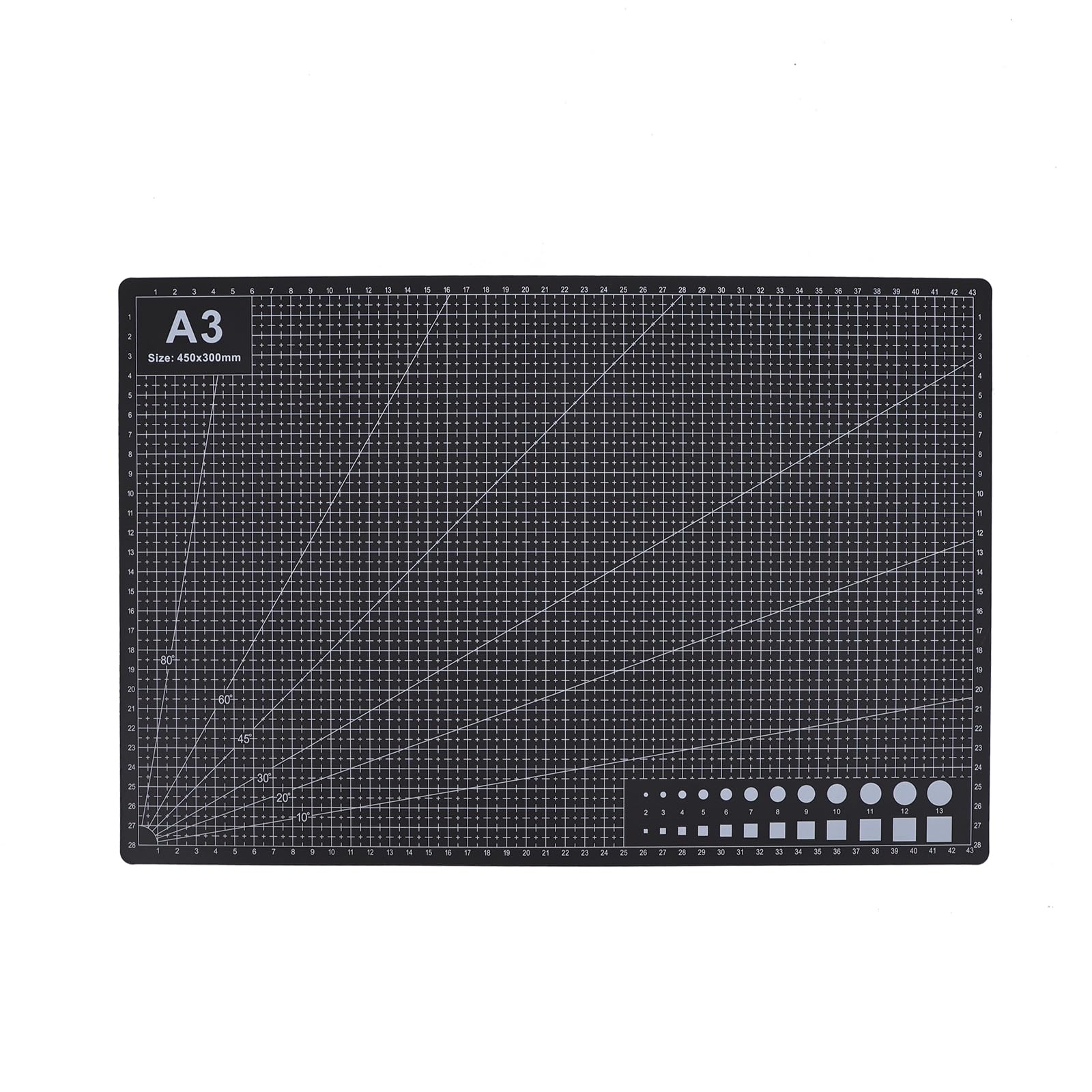 Dohe - Snijmat A4-30x22 cm, Zelfherstellend, Bureauonderlegger voor Knutselwerk en Tekenen, Met Snijhulplijnen en Markeringen, Rasterformaat, Dikte 3 mm