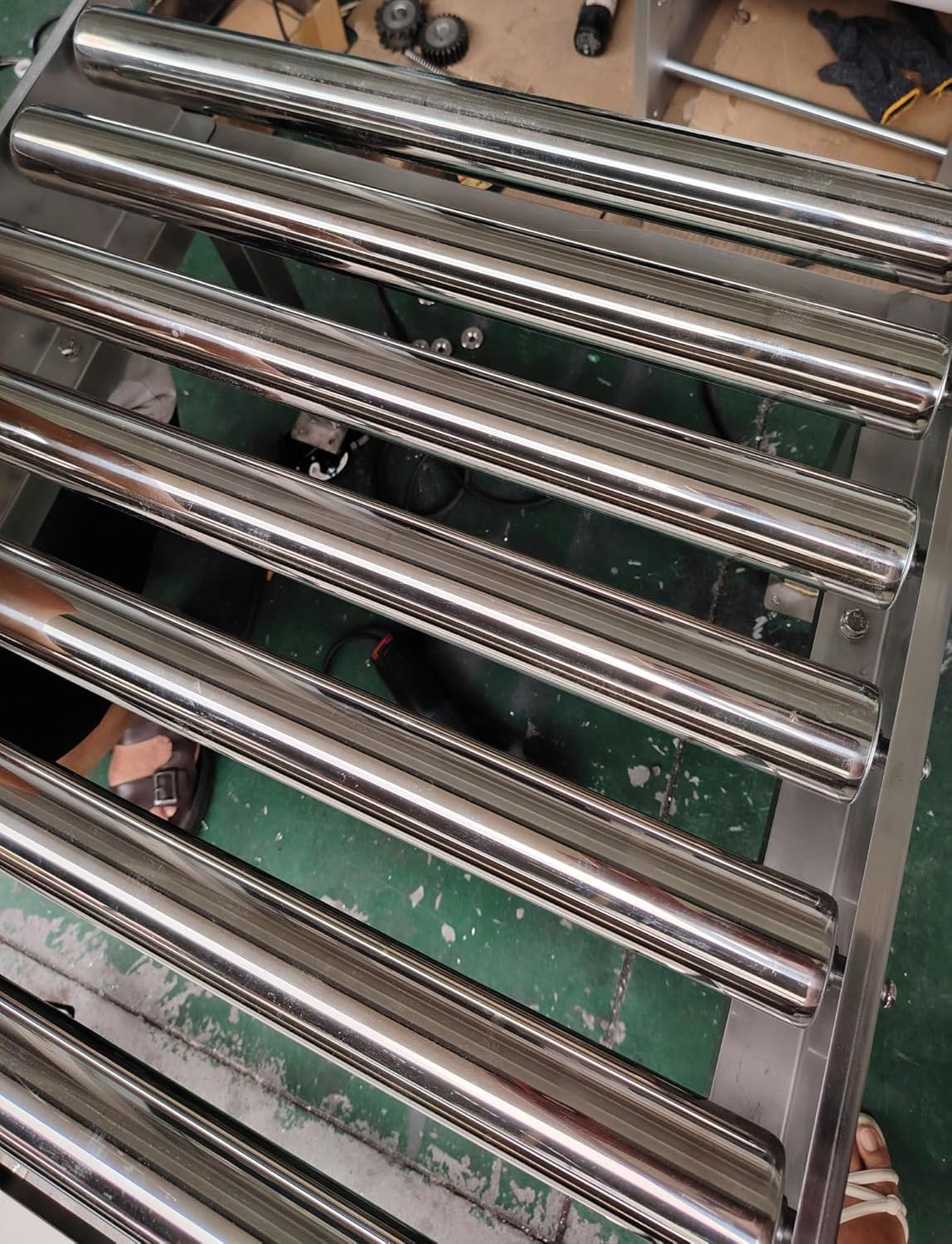 Metalowe rolki przemysłowe, niezmotoryzowane rolki przenośnikowe ze stali nierdzewnej 8/12 mm średnica 25-50 mm 8-23,6 cala (50 mm/2 cale, 12 cala/300 mm)