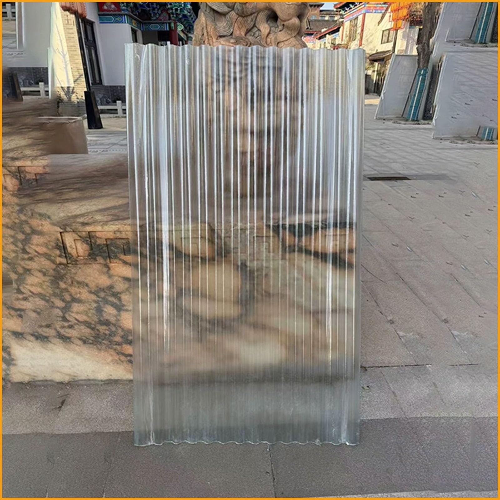 1mm Hojas De Techo Corrugado,Placa De Iluminación Natural FRP De Protección UV,Chapa Ondulada Para Invernaderos Prueba De Lluvia,Placa De Iluminación Natural FRP (0.9×0.8m,1pcs)