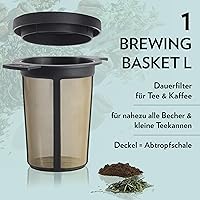 Vista 2 de Cesta de infusión Finum, L, Negro