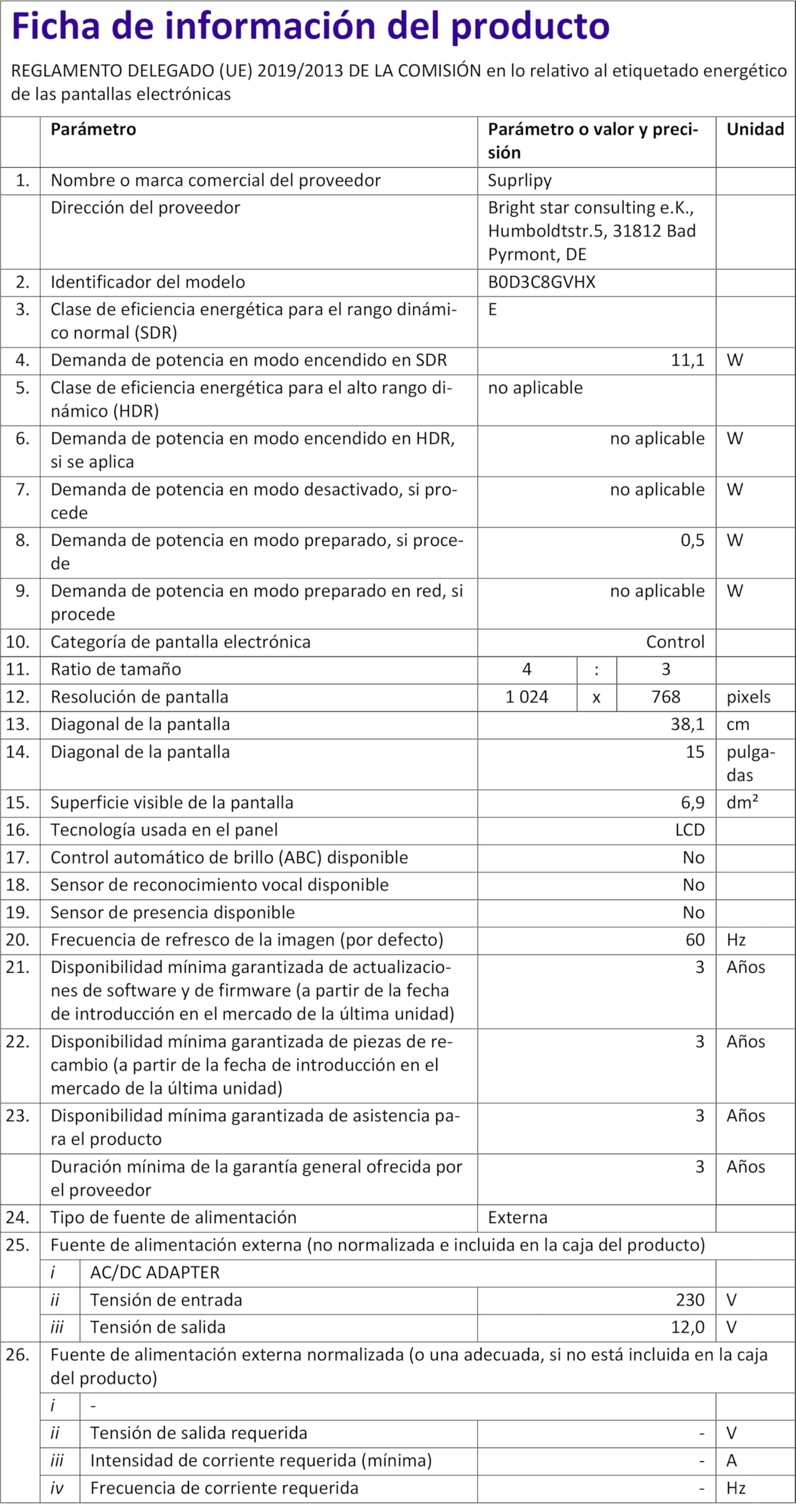 Monitor CCTV di sicurezza TFT LCD 15 pollici 1024x768 4:3 Schermo a colori HDMI/VGA/AV/BNC/MIC Porte USB Altoparlanti integrati