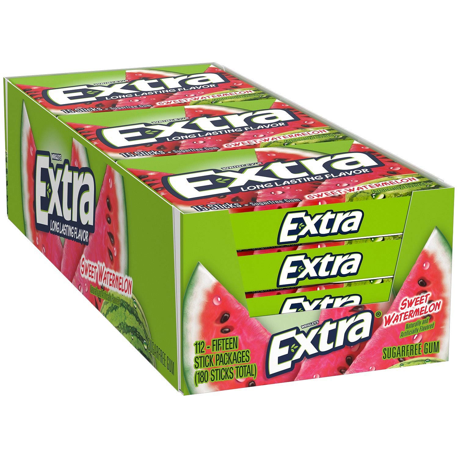 Buy Wrigleys Extra Sweet Watermelon Sugar Free Chewing Gum 15 Stick ...