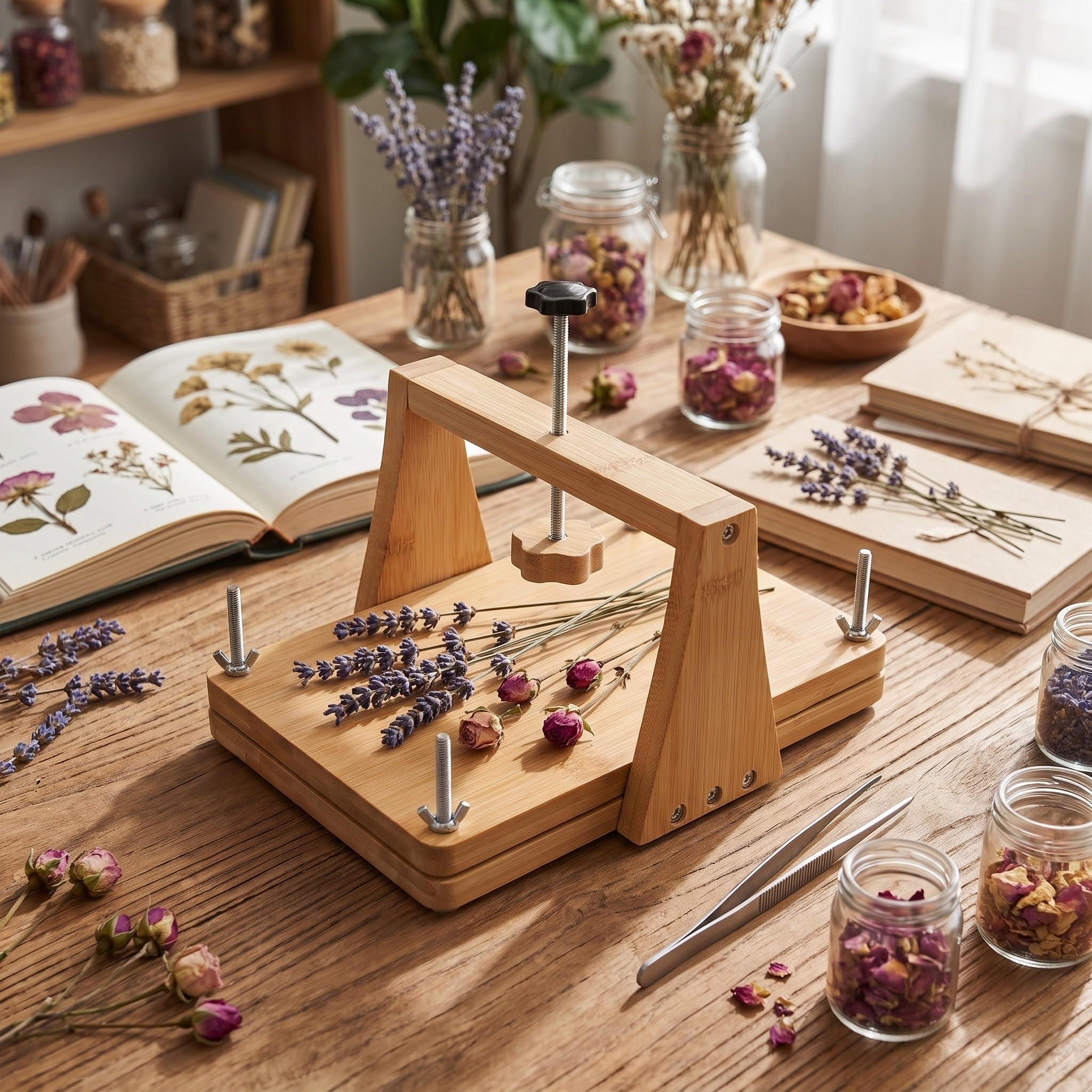 Selbstgemacht Blumenpresse und Metall für Blumen, Pflanzen, Schulprojekte
