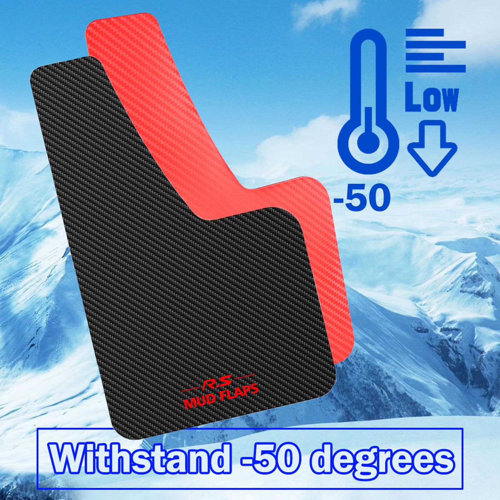 XUKEY 4 pz Universale Parafanghi 36x21cm nero per Auto SUV Van Hatchback UTV ATV Anteriore Posteriore Fango Flaps Paraspruzzi Parafanghi con Hardware ("R.S MUD Flaps"-Lettera)