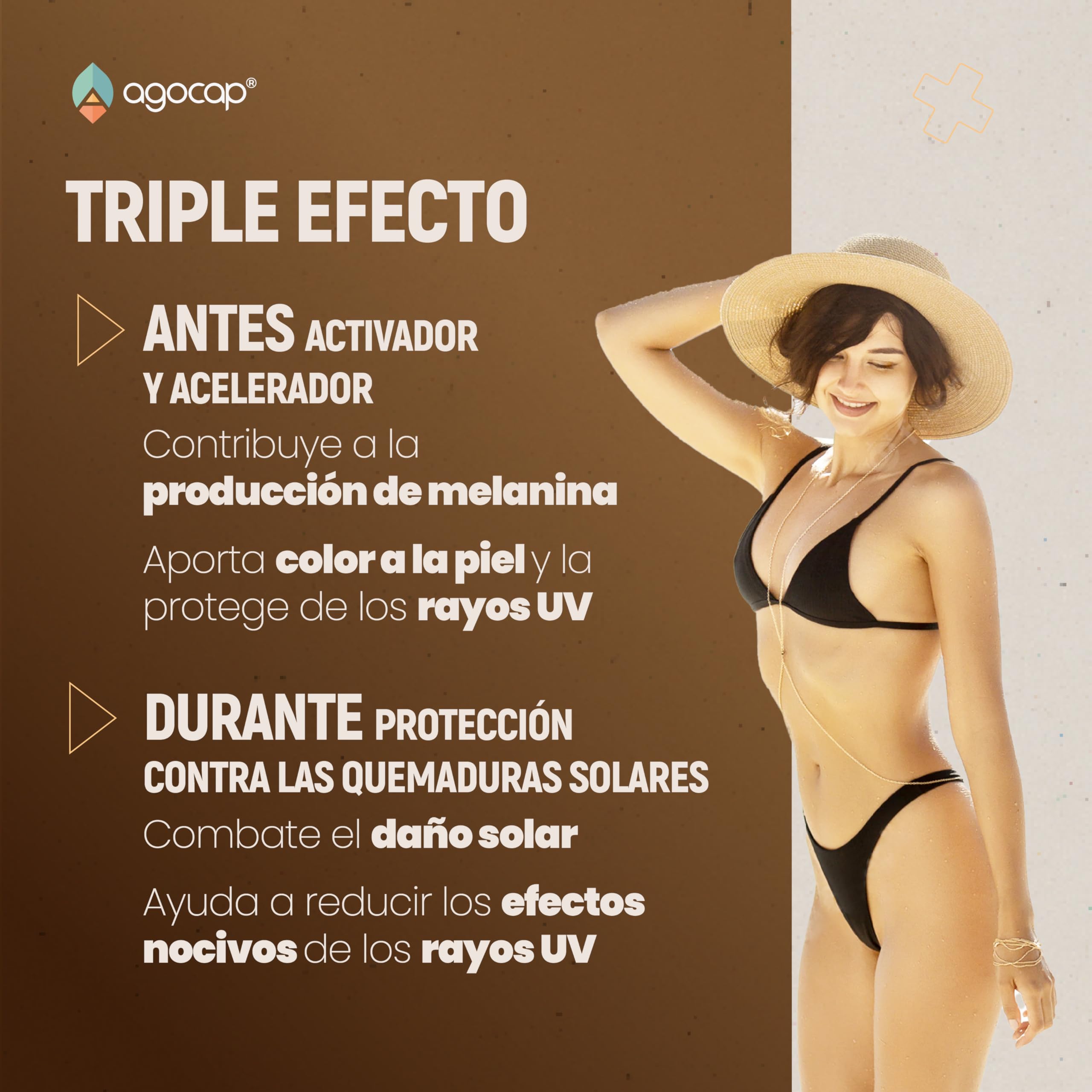 Acelerador Bronceado, SOLEIL - 80 tabletas con betacaroteno, Cobre, Selenio, Licopeno, Vitamina C,D,E,B. Suplemento acelerador de bronceado, Betacaroteno capsulas, acelera y mantiene la piel dorada