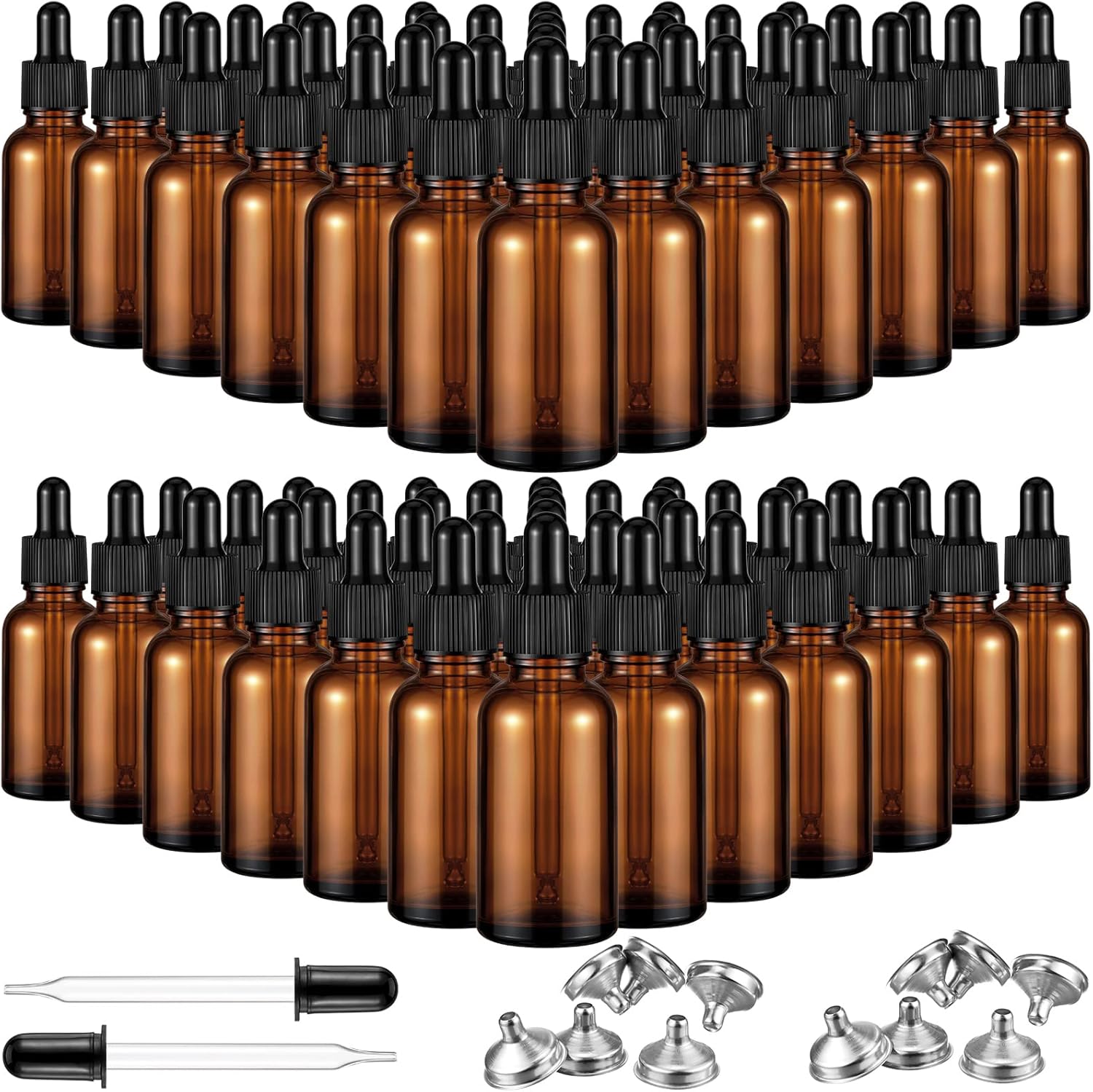160 Pack 1oz Glass Dropper Bottle 30ml Glass Bottles with