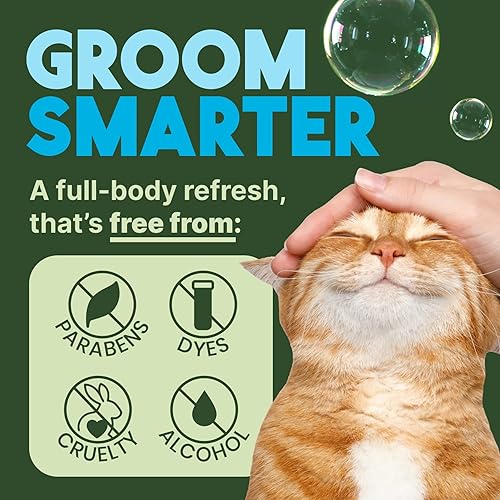 Miniatura 5 de TropiClean Aqua de Coco Champú para gatos sin agua  Caspa de gato y reductor de alérgenos para gatos  Champú natural para gatos seco derivado de