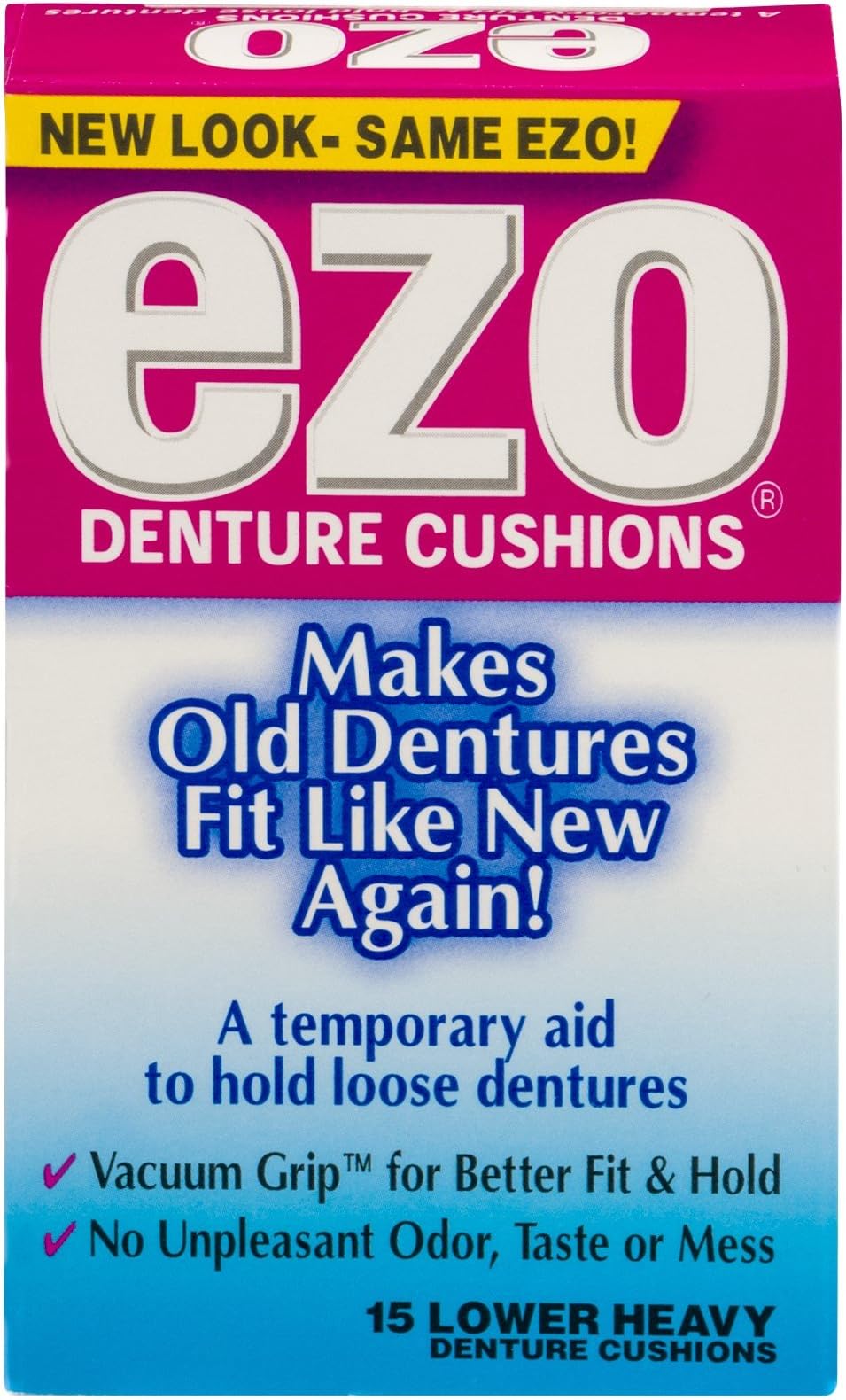 Ezo Denture Cushions Lower Heavy, 15 each by Med Tech Products