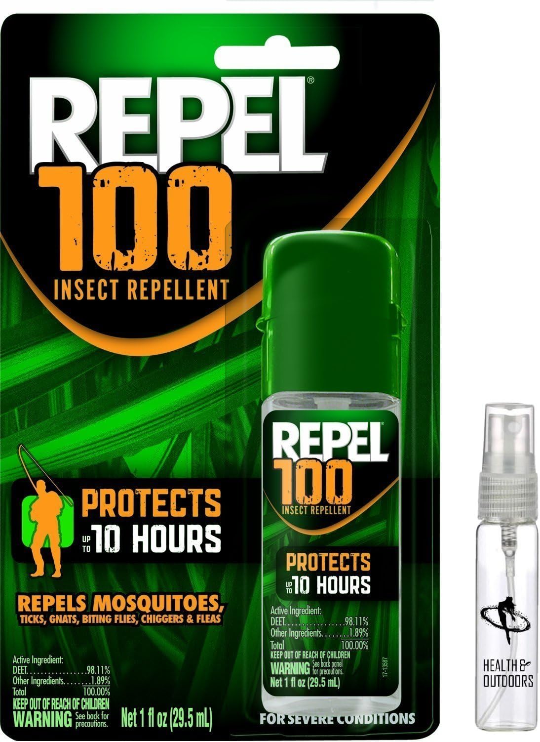 Repel New 100 Insect Repellent - 1 oz. Pump Spray Bottle Protects up to 10 Hours