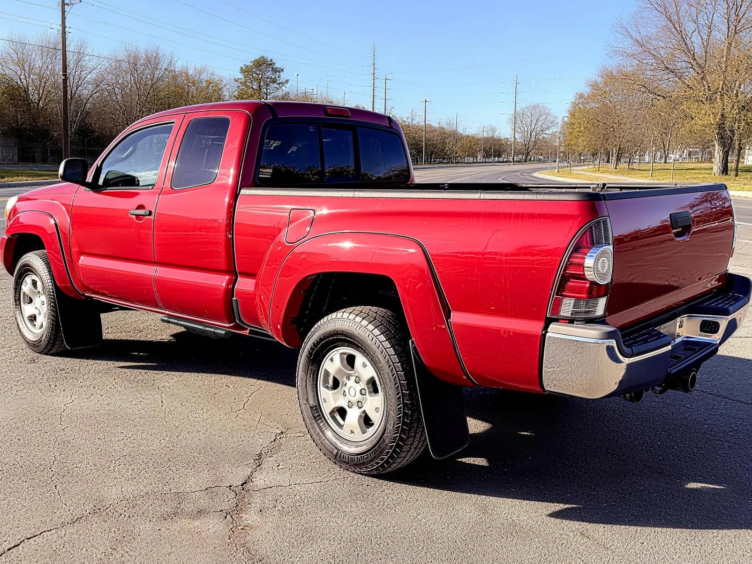 APS iBot Power Drop Steps Compatible with Toyota Tacoma 2005-2023 Extended Access Cab Driver Side Rear Door | Individual Robotic-Inspired Retractable Running Boards