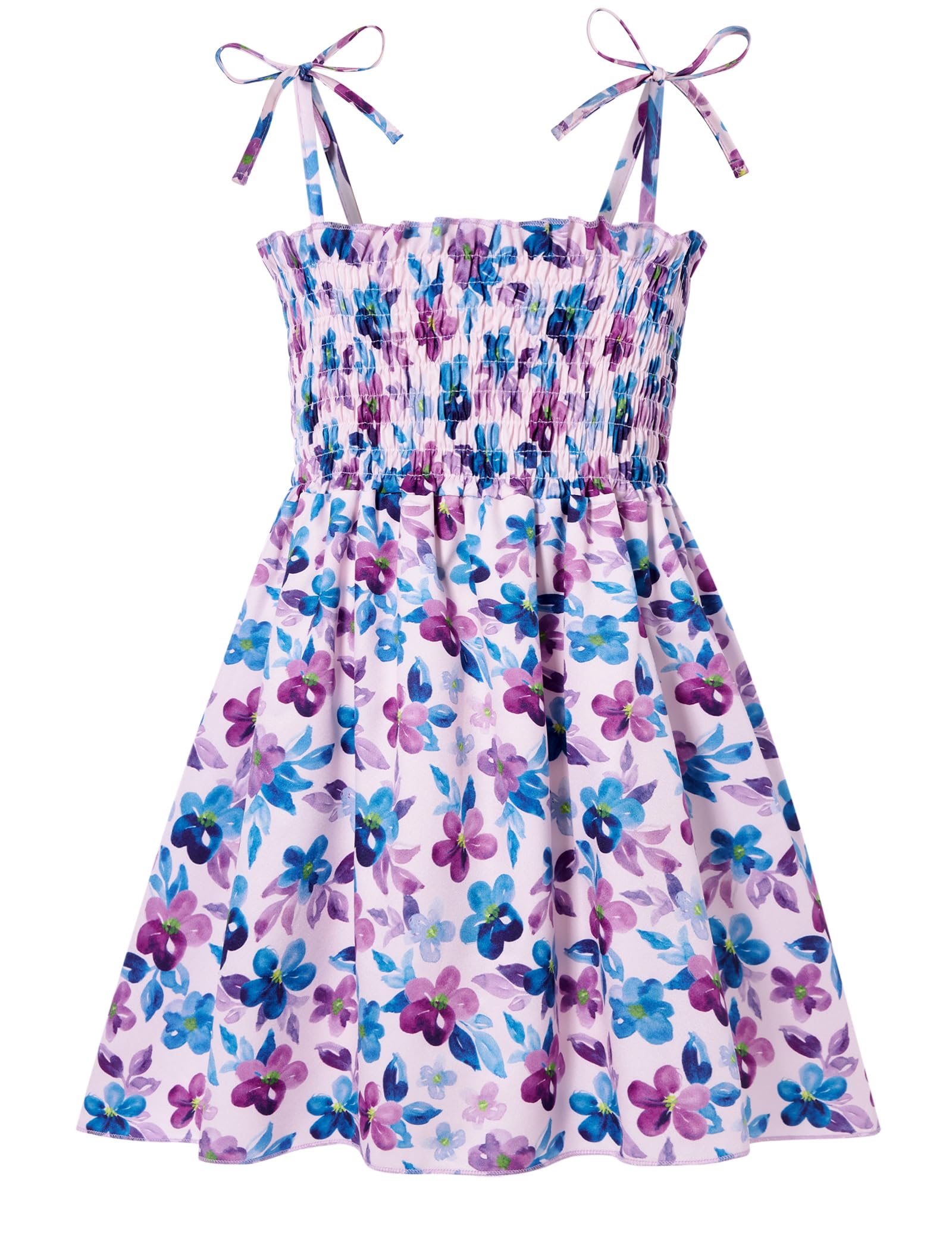 Vieille Toddler Baby Girls Summer Dress Sling Straps Princess Sundress Floral Printed Casual Beach Holiday Dress 1-6 Years