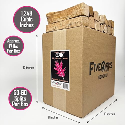 Miniatura 2 de Oak Mini Split 8" Cocina, Asar, Madera Ahumada, 1,248 Cu. in., Marrón