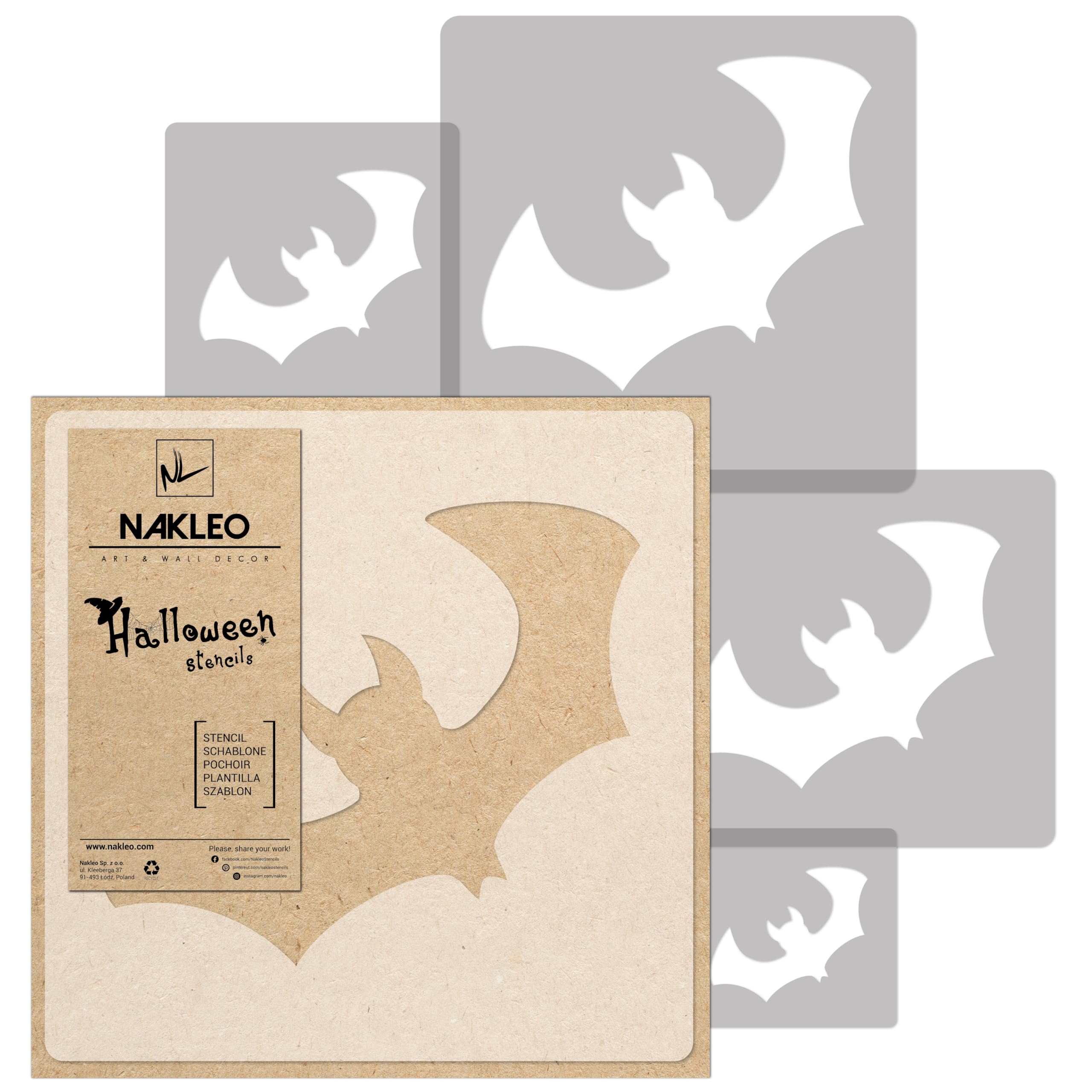 Pochoirs Halloween pour mur et chambre d'enfant : créez un décor de chauve-souris réutilisable
