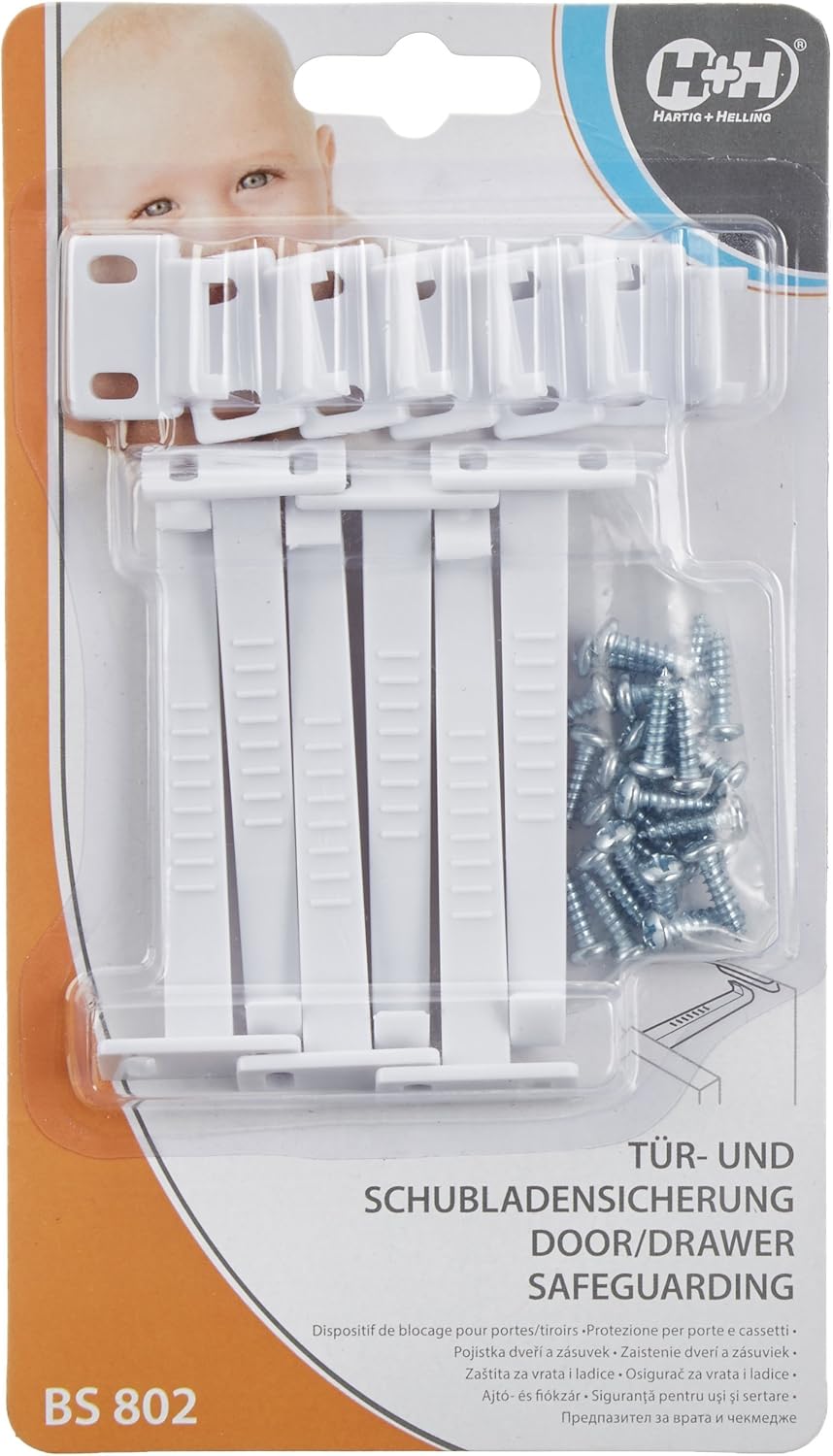 Olympia 98342 BS 802 Locking Device for Drawers and Doors Child Safety Protection White - Image 3