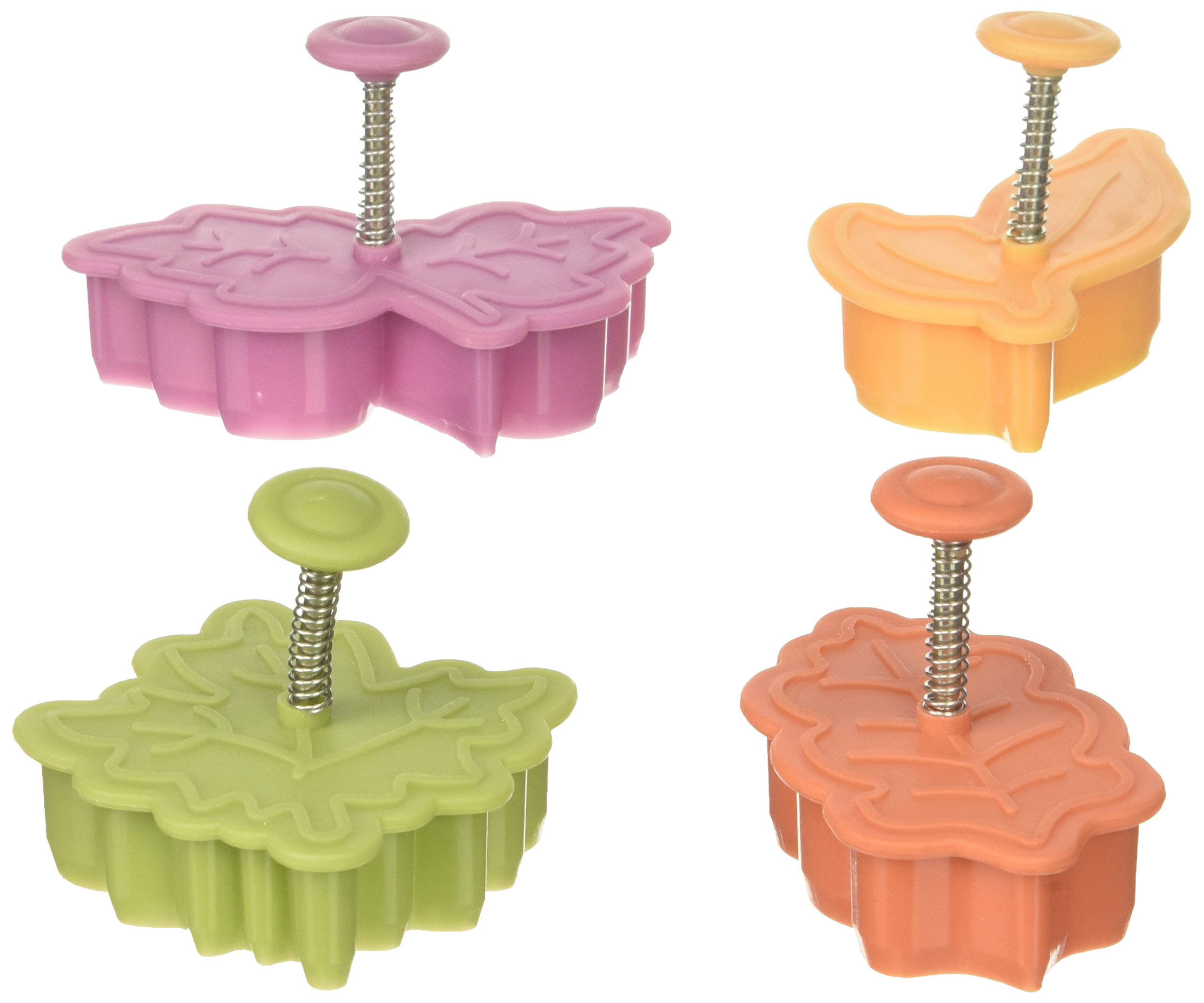 NY CAKE Leaves Set Plunger and Cutter, Set of 4