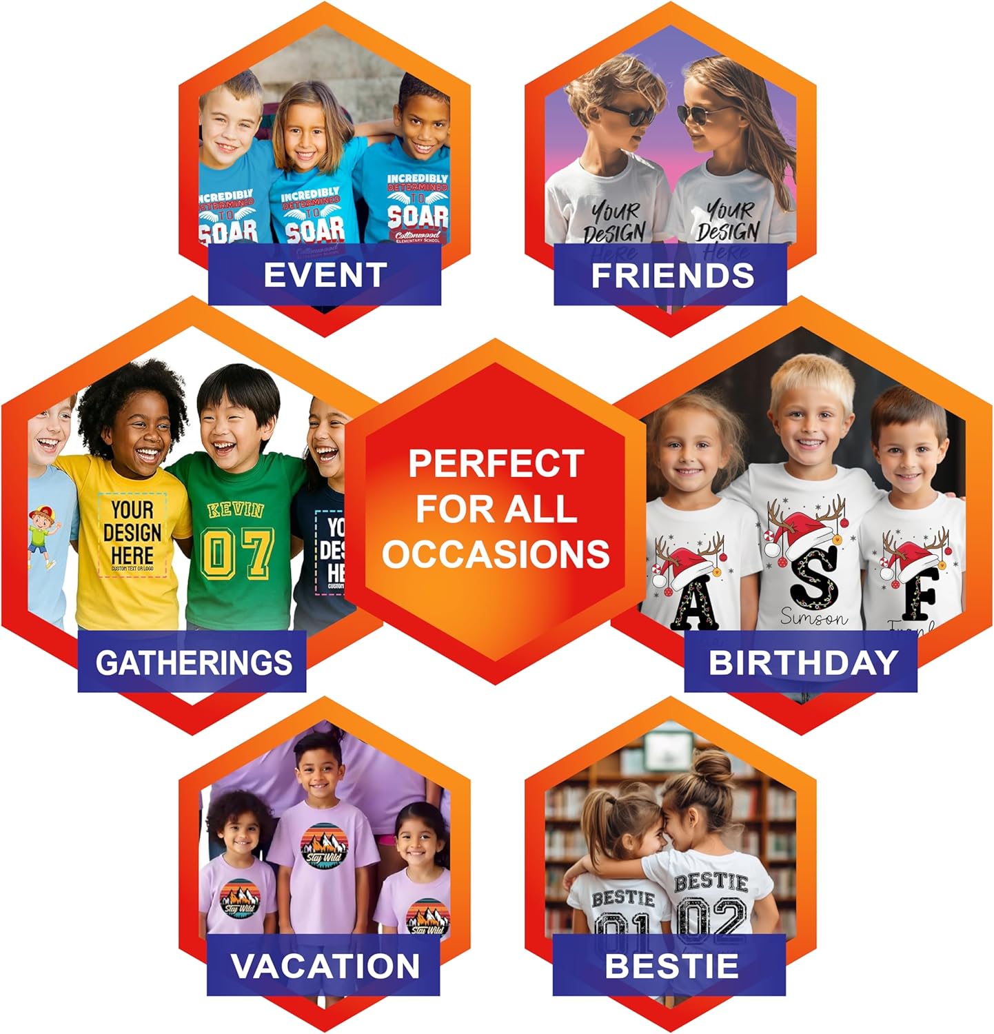 Custom Youth T-Shirts for Boys and Girls | Personalized Image and Text for Kids | Digital Printing - Image 7