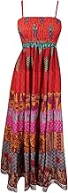 Womens Maxi Dress, Strap Dresses, Red Flared Sleeveless Dress, Summer Gorgeous Soft Recycle Sari Boho Beach Long Dresses SM