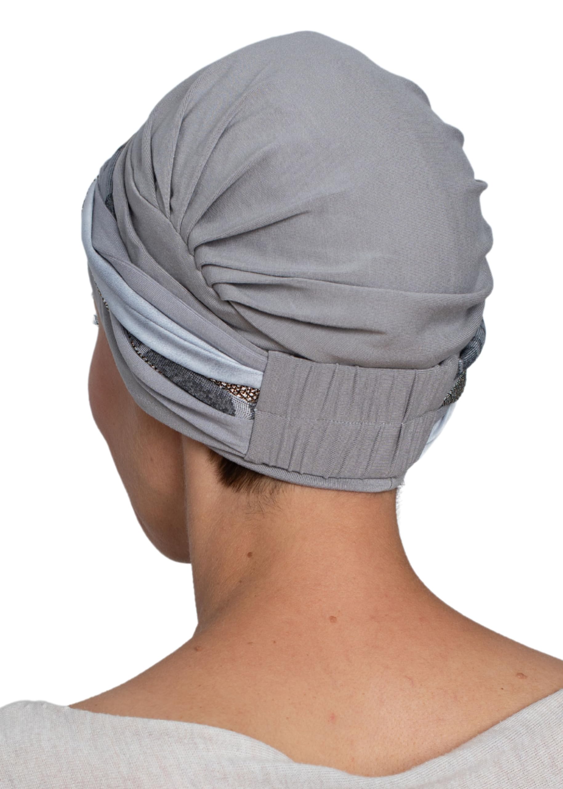 Deresina Bohemio Gorro de bambú para quimioterapia, Turbante Oncologicos para Mujer Cáncer Pérdida de Pelo