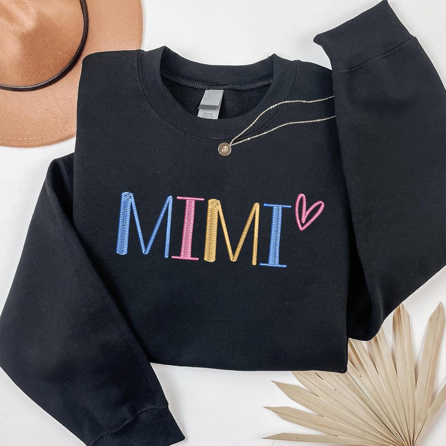GODMERCH Embroidered Mimi Sweatshirt, Gifts Birthday Mothers Day for Mimi, Embroidery Crewneck Sweatshirts for Women - Image 5