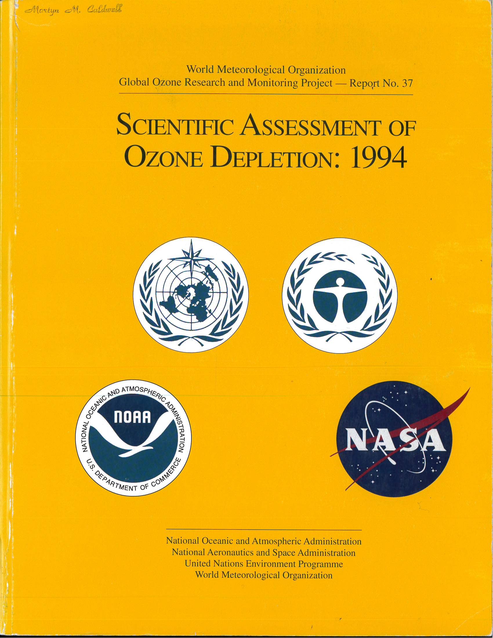 Scientific Assessment of Ozone Depletion 1994 Report