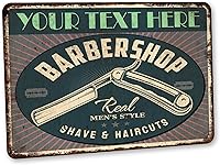 Vista 12 de Chico Creek Signs Letrero de barbería, decoración de salón, 8 x 12 pulgadas, aluminio, retro