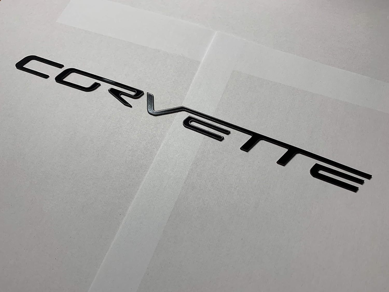 LimitlessParts Black Rear Bumper or Dashboard Plastic Letters Inserts fits 2005+ 2005-2013 Corvette C6 ABS Plastic NOT Thin Decals