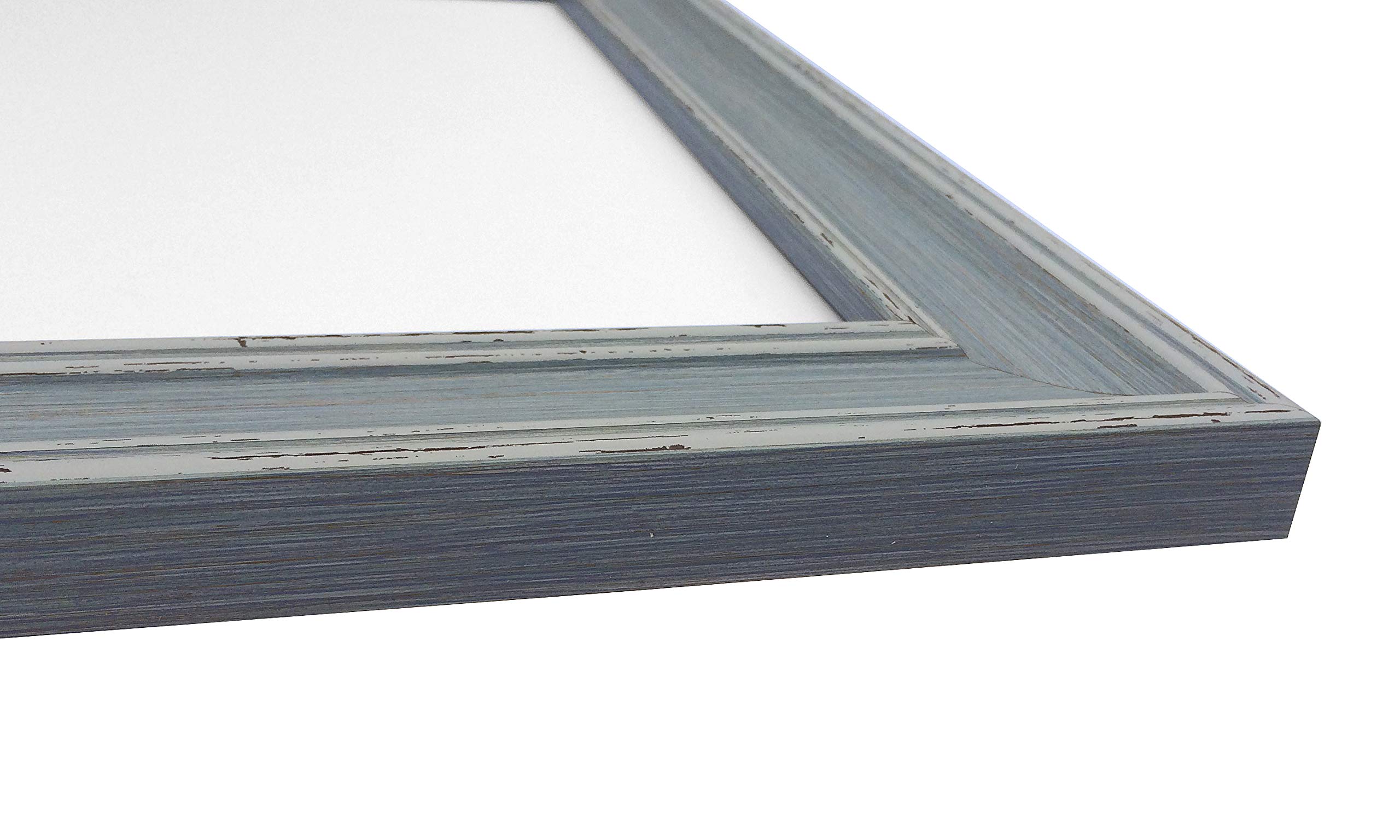 FRAMES BY POST Scandi Vintage Picture Photo and Poster Frame, Recycled Plastic, Distressed Blue with Dark Grey Mount - Image 4