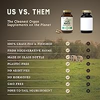 Vista 5 de HEART & SOIL Suplemento de apoyo para piel, cabello y uñas de 3000 mg con hígado de res alimentado con hierba, médula ósea, cartílago, biotina